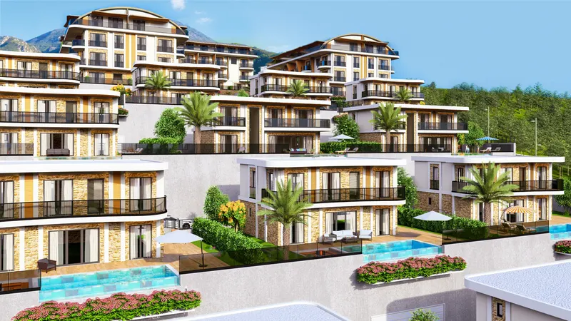 NEW PROJECT OF LUXURY APARTMENTS AND VILLAS IN KARGICAK ALANYA